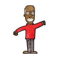 cartoon angry old man N109