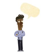 cartoon unimpressed man with speech bubble N12