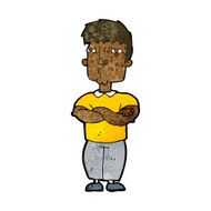 cartoon man with crossed arms N19