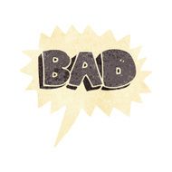 cartoon bad sign with speech bubble N4