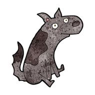 cartoon sitting dog N6