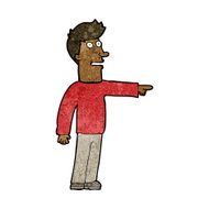 Cartoon Man Pointing N150