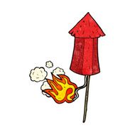 cartoon old firework rocket N7