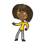 cartoon woman laughing and pointing N7