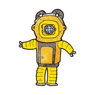 cartoon deep sea diver N21