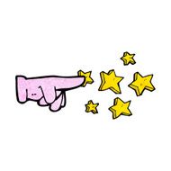 cartoon pointing hand N41