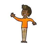Cartoon Man Waving N27