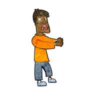cartoon terrified man N183