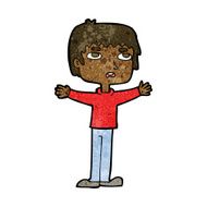 cartoon nervous man N109
