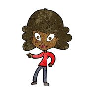 cartoon woman pointing N147