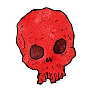 cartoon spooky skull N120