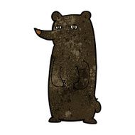 funny cartoon black bear N15
