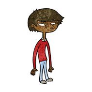 cartoon suspicious boy N7