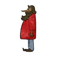 cartoon bearded old man N27