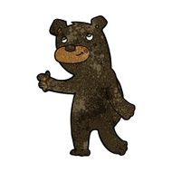 cute cartoon black bear N43