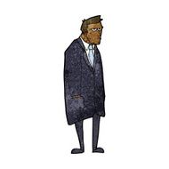 cartoon bad tempered man N7