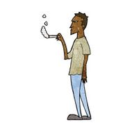 cartoon annoyed smoker N7