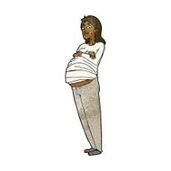 cartoon pregnant woman N18