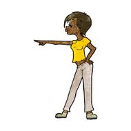 cartoon woman pointing N148