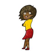 cartoon happy woman N181