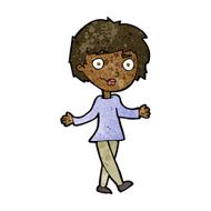 cartoon confused woman N86