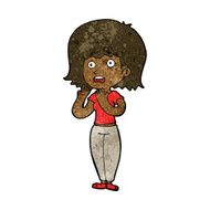 cartoon shocked woman N70