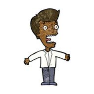 cartoon screaming man N14