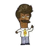 cartoon mna with mustache explaining N7