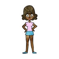 cartoon surprised woman N160