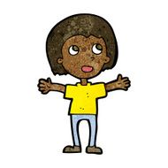 cartoon happy person N22