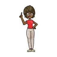 cartoon woman explaining her point N24