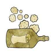 cartoon letter in bottle N7