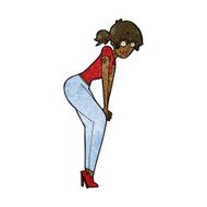 cartoon woman posing N25