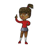 cartoon attractive girl with idea N7
