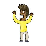 cartoon terrified man N184