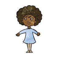 cartoon bitter old woman N13