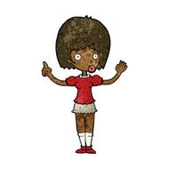 cartoon woman explaining her point N25