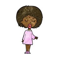 cartoon woman explaining her point N27