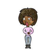 cartoon surprised woman N161