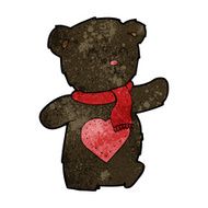 cartoon white teddy bear with love heart N5
