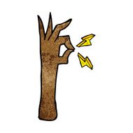 cartoon okay hand gesture N14