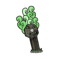 cartoon spooky grave N41