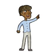 Cartoon Man Pointing N152