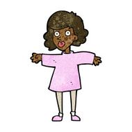 cartoon nervous woman N25