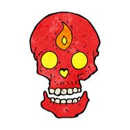 cartoon mystic skull N11