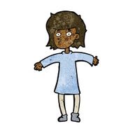 cartoon nervous woman N26