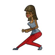 cartoon crazy dancing girl N6