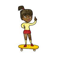 cartoon skater girl N7