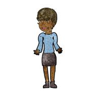 cartoon confused woman N87