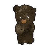 cute cartoon black bear N44